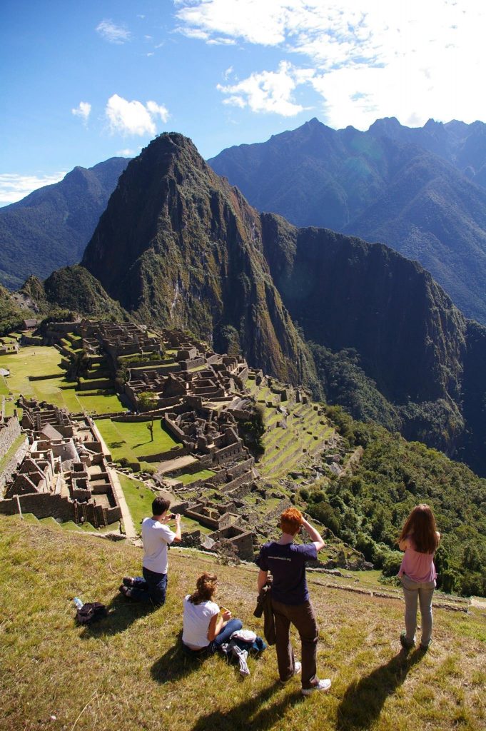 Enjoying the stunning view from the Machu Picchu citadel viewpoint