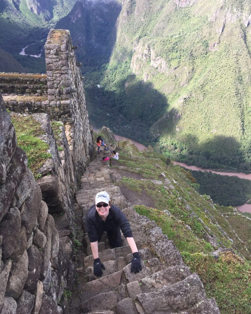 Ascent to Huayna Picchu - The Death Stairs