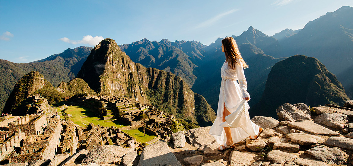 Machu Picchu, the enigmatic Inca historical site perched high in the Andes Mountains