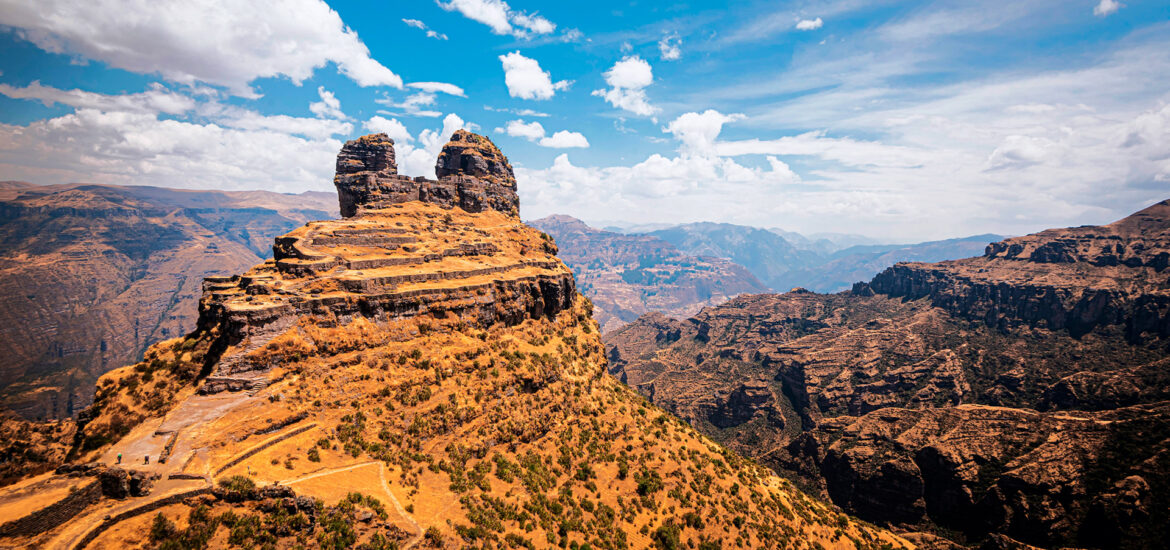 Fortaleza de Waqrapukara, en la provincia de Acomayo, departamento de Cusco