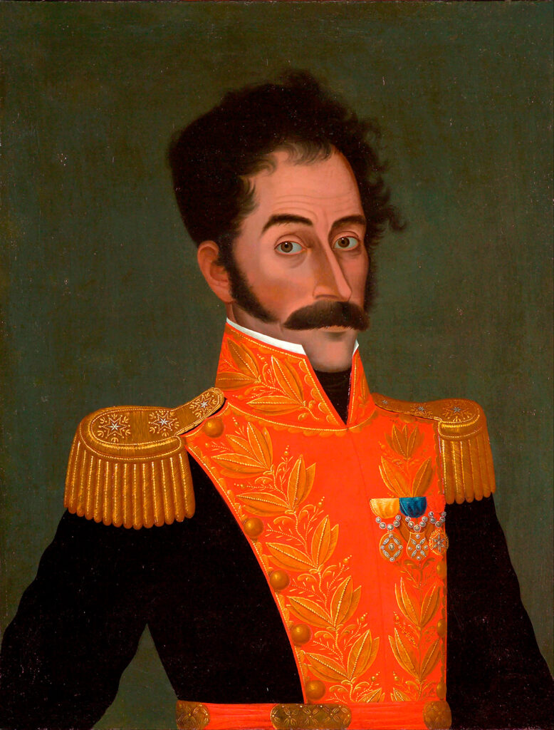 Retrato de Simón Bolivar hecho por José Gil de Castro