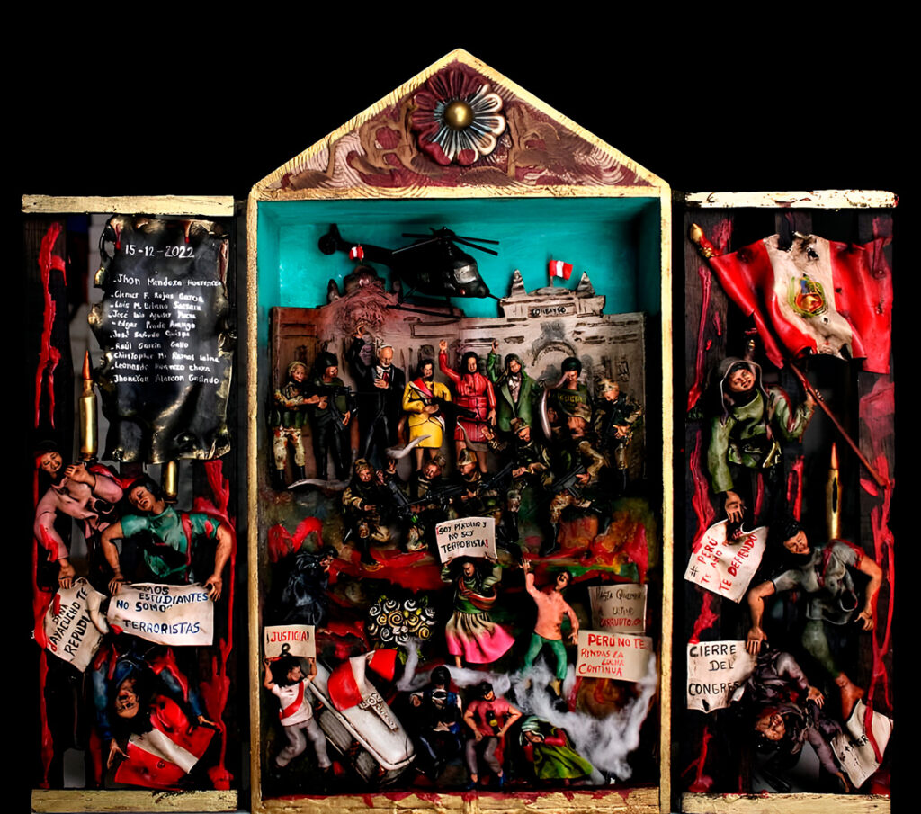 Retablo ayacuchano de protesta social