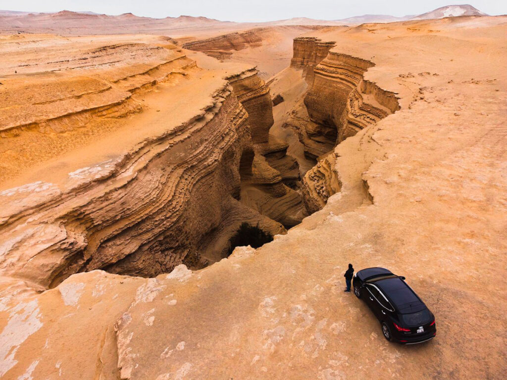 turista en el cañón de los perdidos