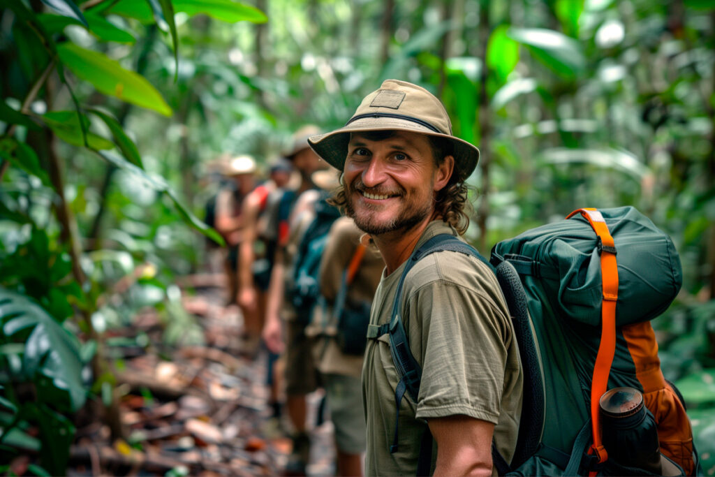 viajero preparado en la amazonia peruana