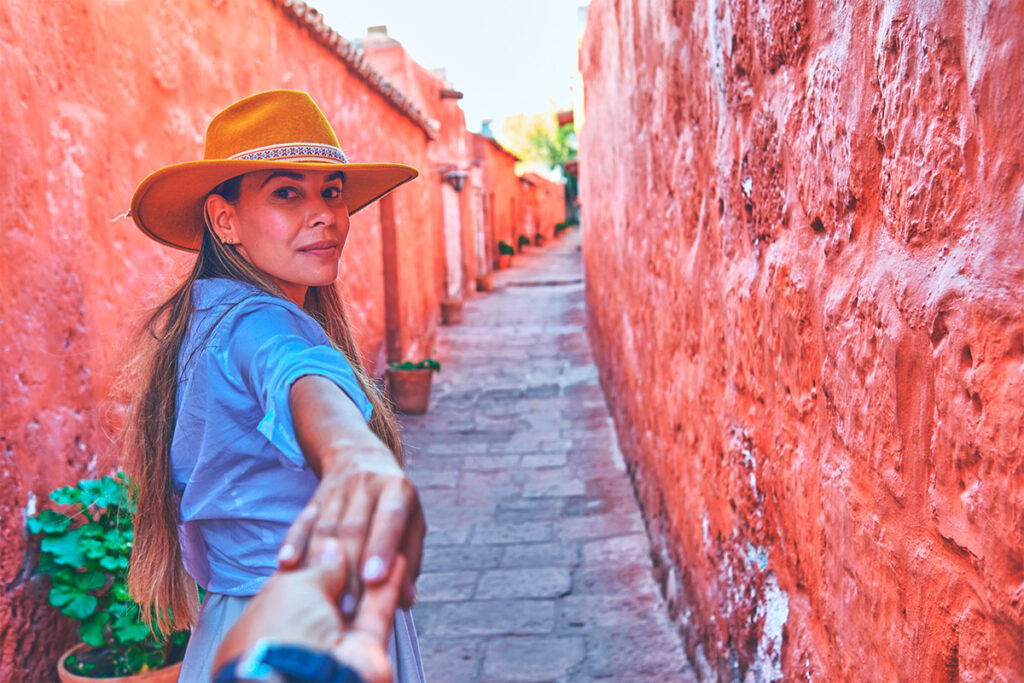Pareja en el monasterio de santa catalina