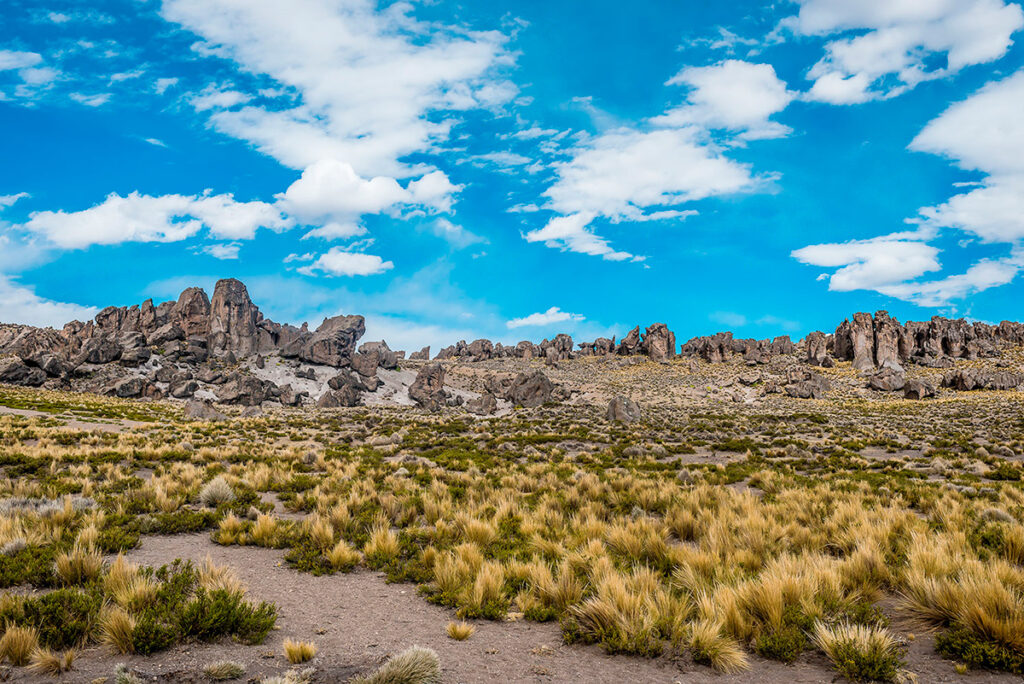 Vista panorámica del Bosque de Piedras de Imata, en la región de Arequipa, Perú