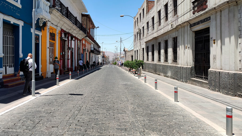 Fotografía de la Calle Jerusalén en la ciudad de Arequipa