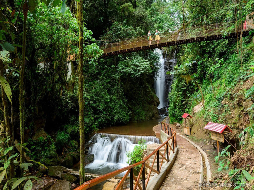 Cascada El Tigre en Oxapampa rodeada de vegetación y senderos ecológicos en la selva alta del centro del Perú